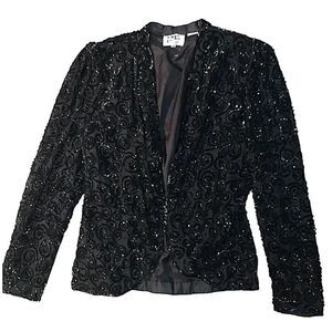 Vintage silk sequin embellished jacket